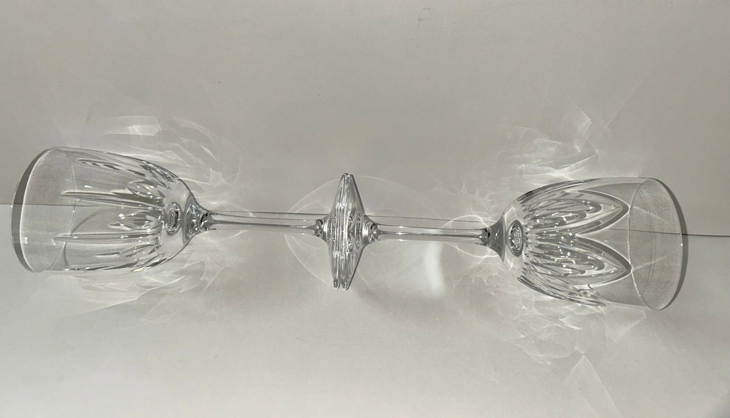 Waterford Marked “For Him For Her" Mismatch Glasses & Candle Holder (Set of 3)