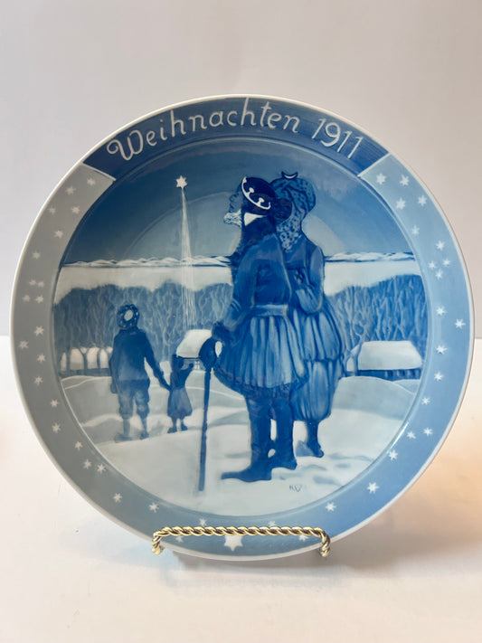 Rare 1911 Rosenthal "Weihnachten" (Christmas) Collector's Plate by Heinrich Vogeler