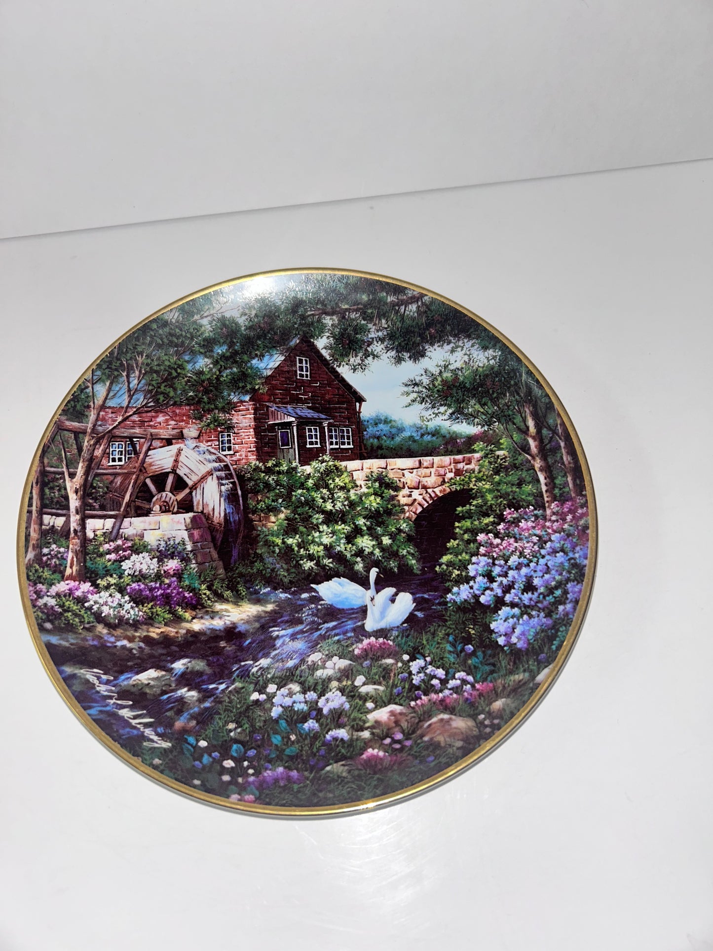 Thomas Kinkade & Violet Schwenig Collector Plate Set (4) - Bradford & Franklin Mint