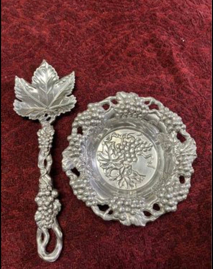 Arthur Court Cast Aluminum Grape & Leaf Serving Set (5 Pieces)