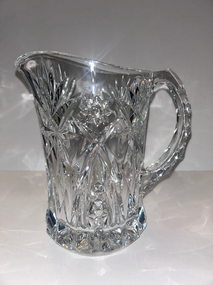 Heavy Cut 24% Lead Crystal Pitcher - Starburst & Pinwheel
Pattern