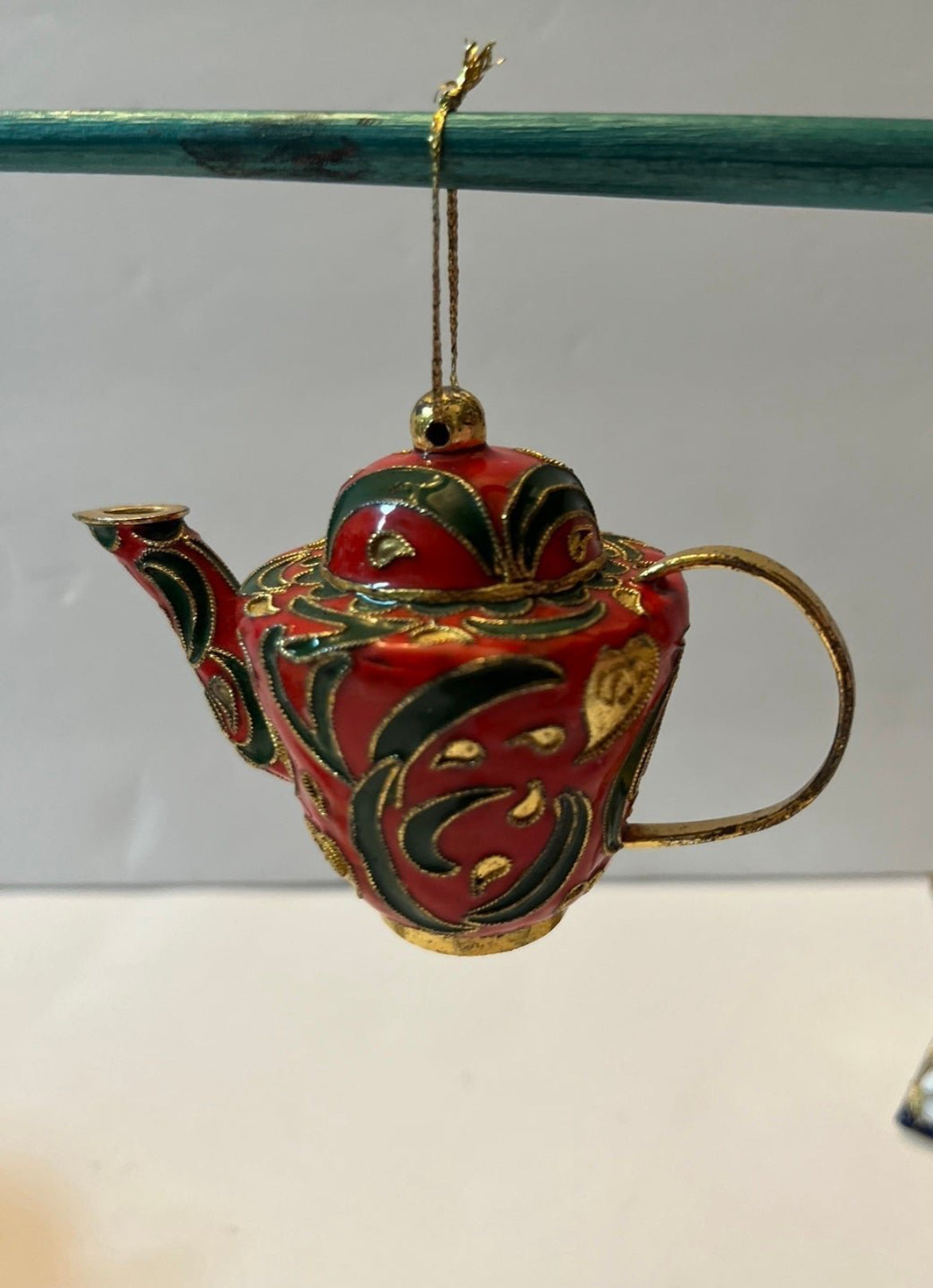 Hand-Painted Cloisonné Enamel Teapot Ornaments