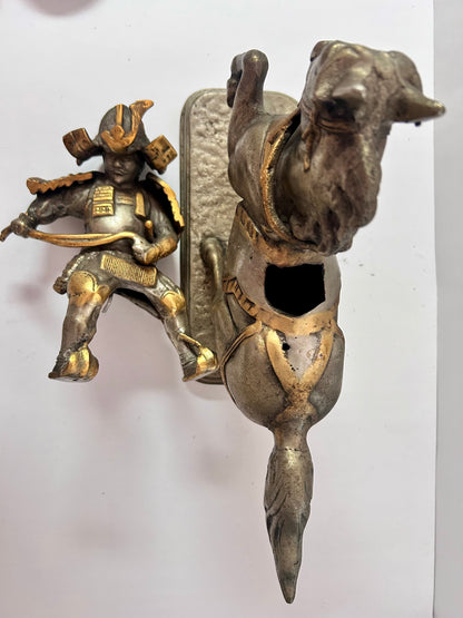 Antique/Vintage Japanese
Samurai Warrior on Horseback
Okimono Statue (2 pieces)