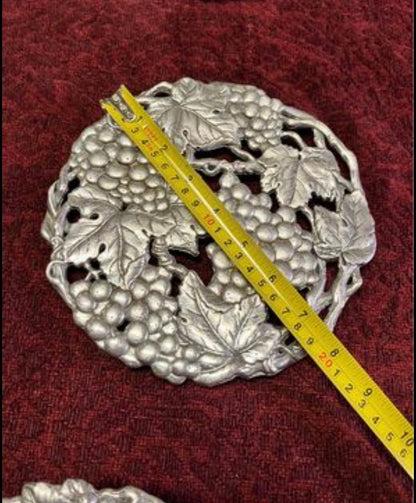 Arthur Court Cast Aluminum Grape & Leaf Serving Set (5 Pieces)