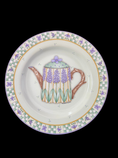 Debbie Mumm for Sakura Lavender Tea Garden Dessert Plates (Set of 4)