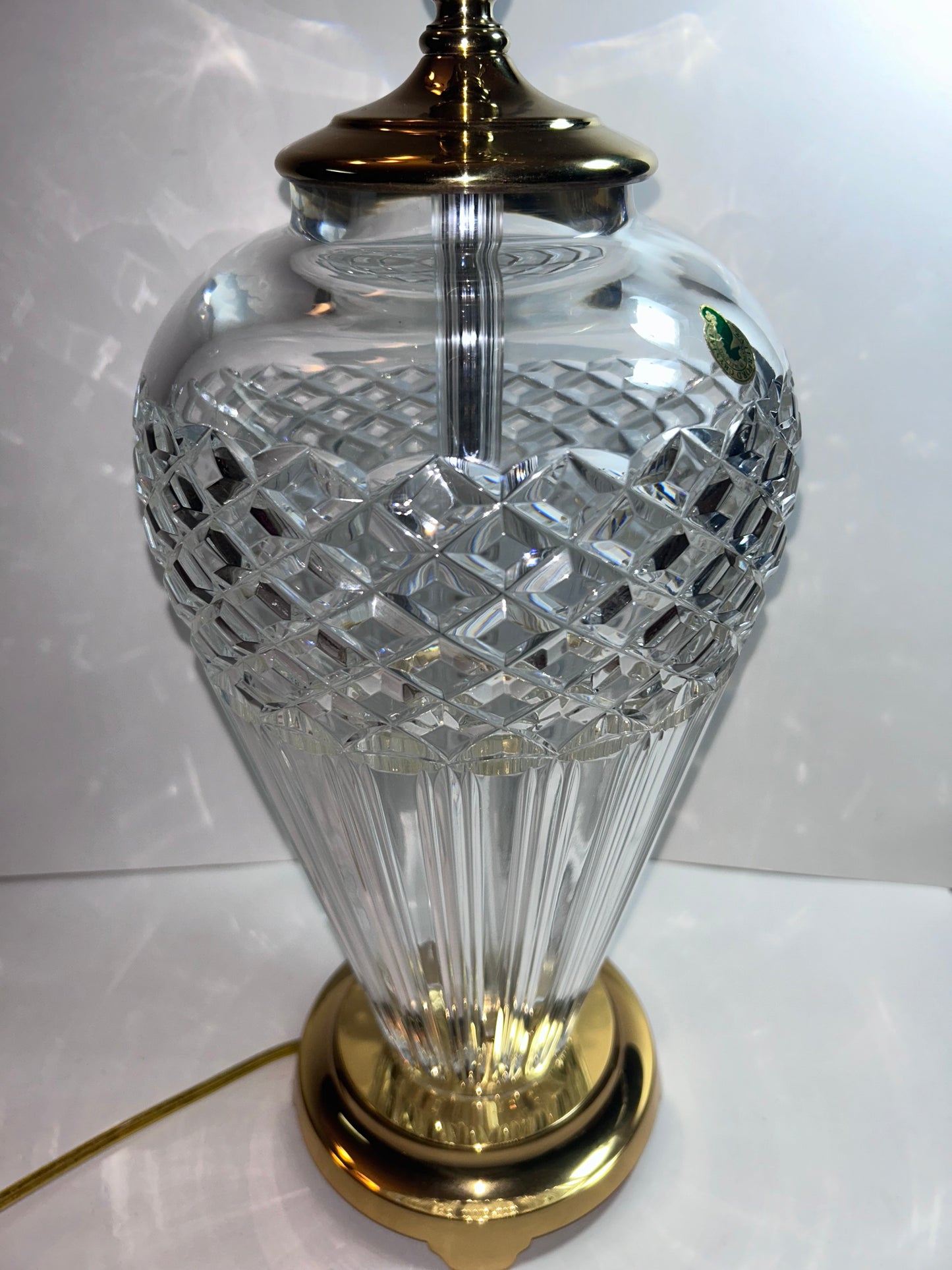 Waterford Crystal "Belline"
TableLamp (28" Tall) with Brass Base, Old Stock.