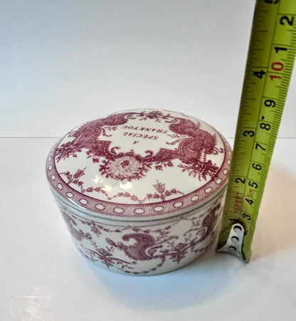 Vintage Spode "Mementos" A Special Thank You Lidded Trinket Box - Made in England