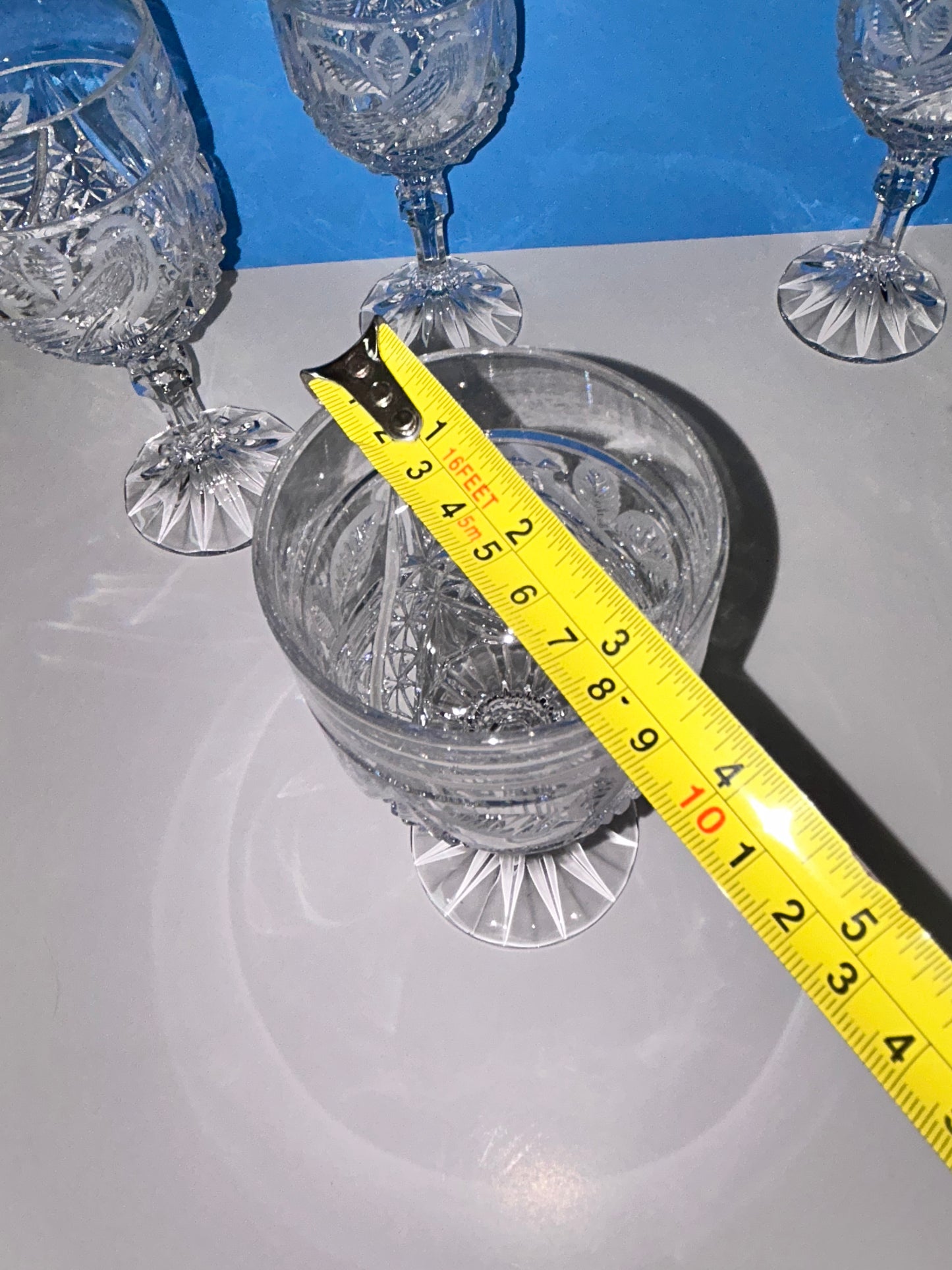 Hofbauer Byrdes Collection Cut Crystal Water Goblets (Set 5)