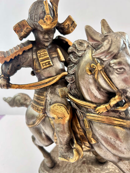 Antique/Vintage Japanese
Samurai Warrior on Horseback
Okimono Statue (2 pieces)