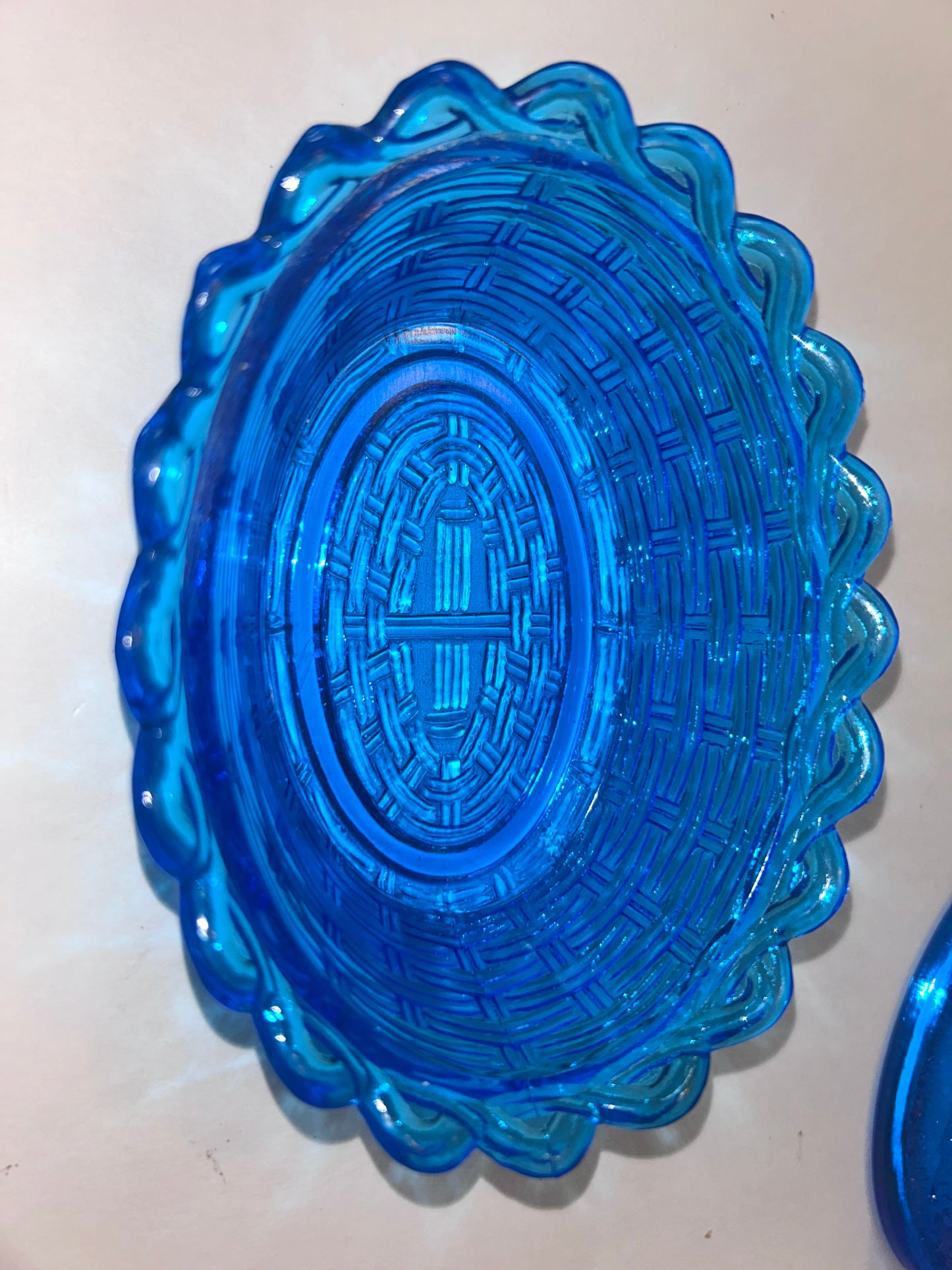 Vintage Hand Blown Glass Art Rooster on Nest Dish and Figurine Set