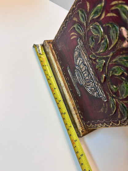 Vintage Handmade, Hand-Painted Wooden Storage/ Jewelry Box