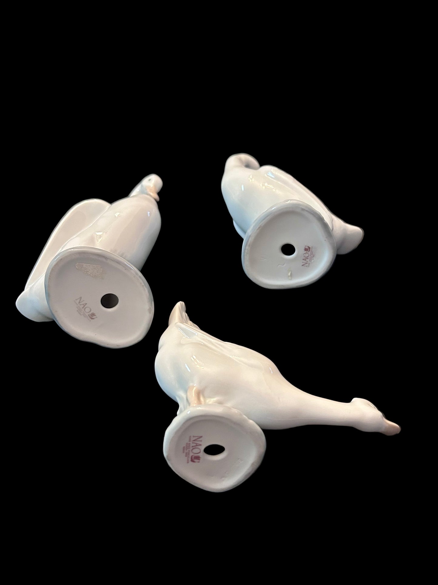 NAO by Lladró Porcelain Trio of Geese Figurine Set Hand Made in
Spain