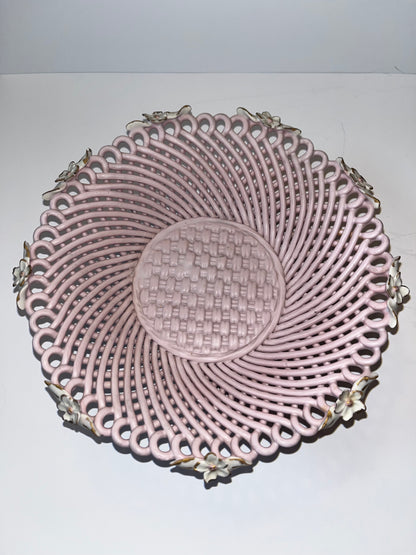 Antique Victorian Brass Stand with Capodimonte Style Bowls & Seashell Collection