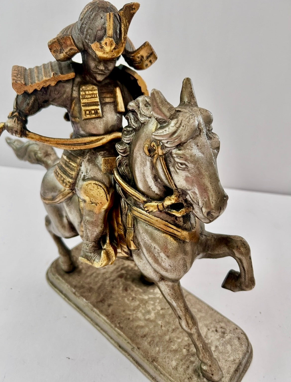 Antique/Vintage Japanese
Samurai Warrior on Horseback
Okimono Statue (2 pieces)