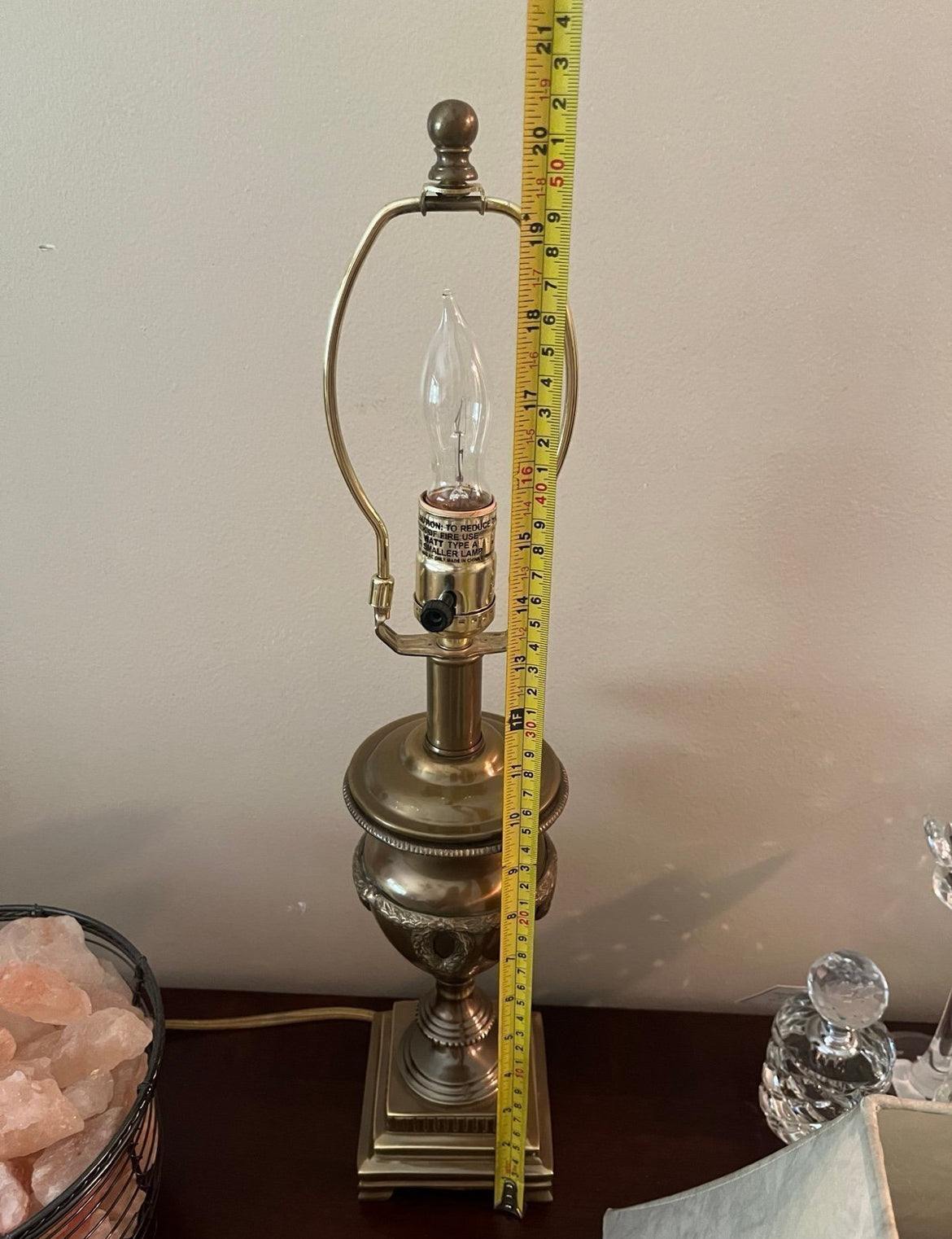 *Fix*Vintage Kaeder Unique (20”) Bronze/Brass Lamp Leather shade.