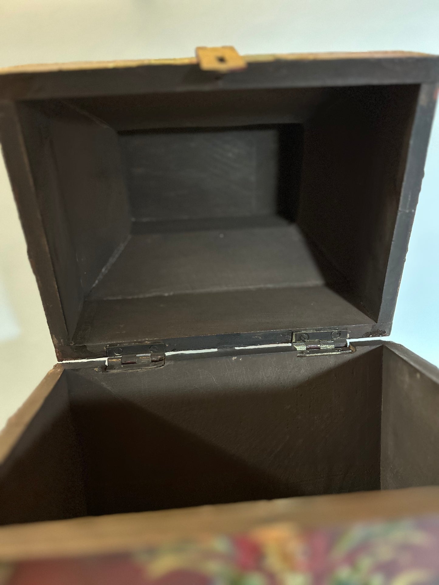 Vintage Handmade, Hand-Painted Wooden Storage/ Jewelry Box