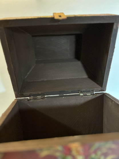 Vintage Handmade, Hand-Painted Wooden Storage/ Jewelry Box