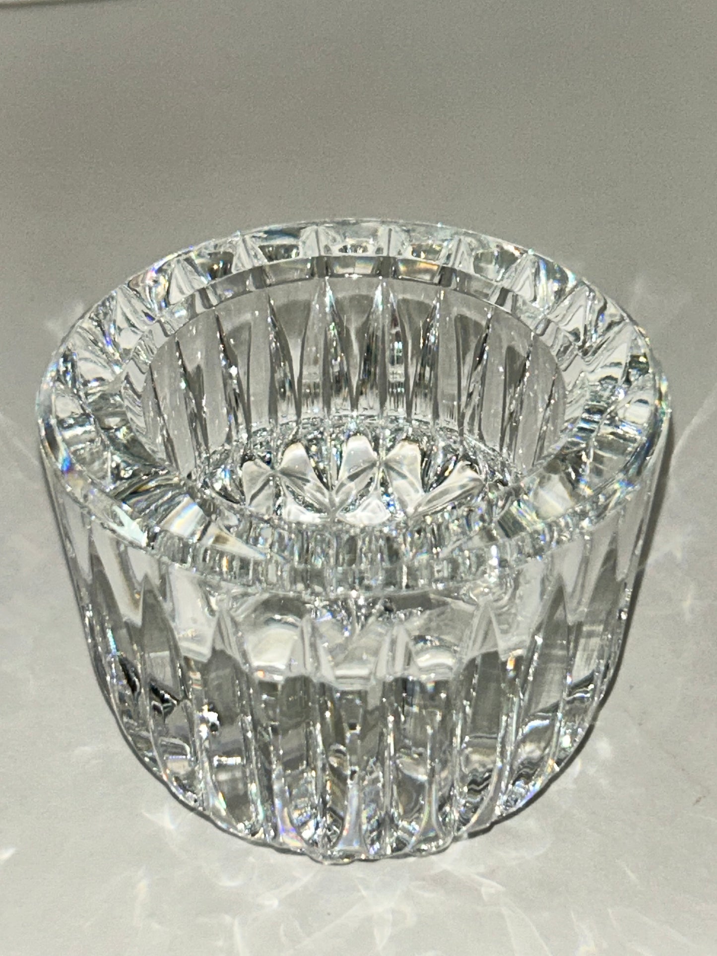 Waterford Marked “For Him For Her" Mismatch Glasses & Candle Holder (Set of 3)