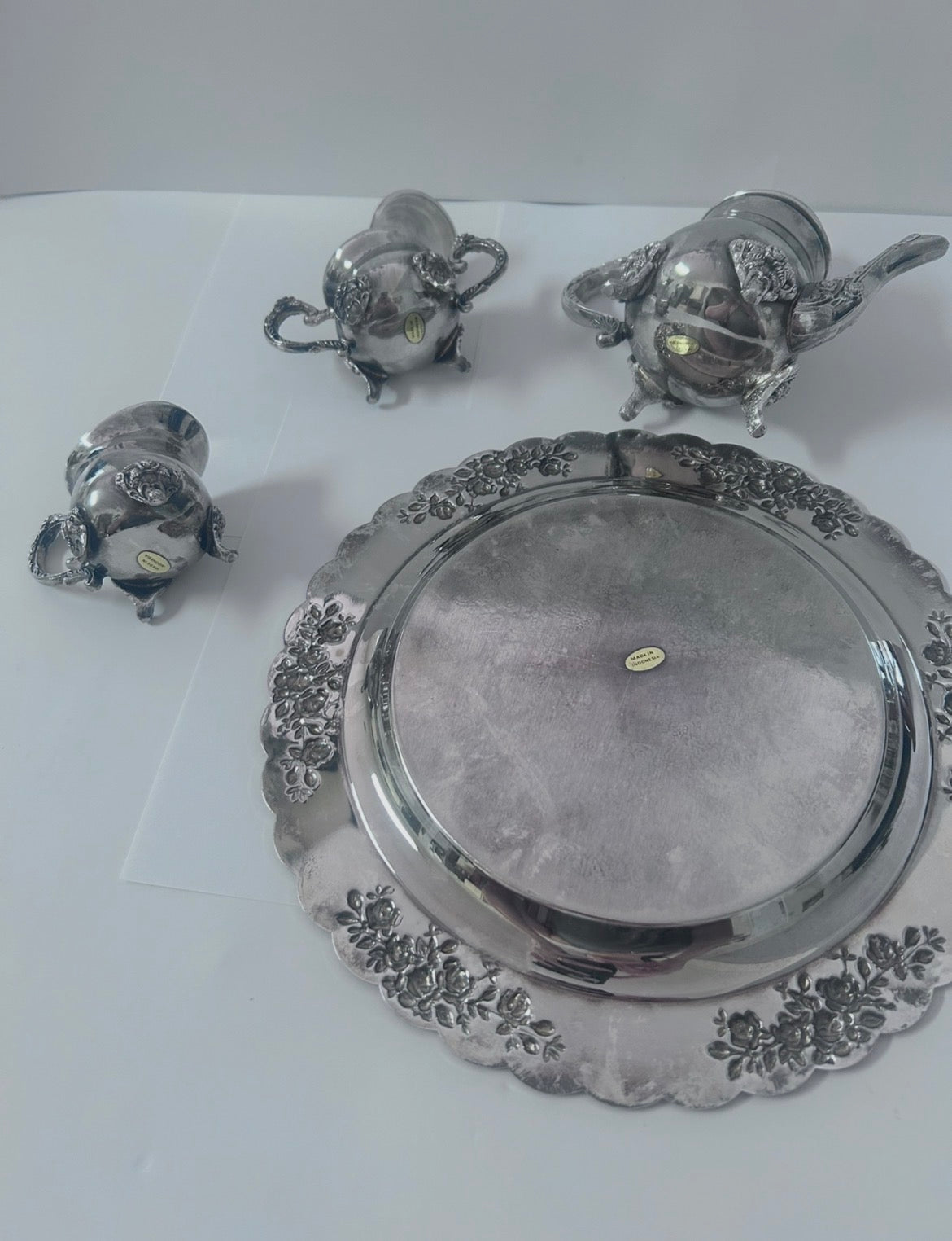 Vintage silver-plated small/ miniature tea and coffee service set