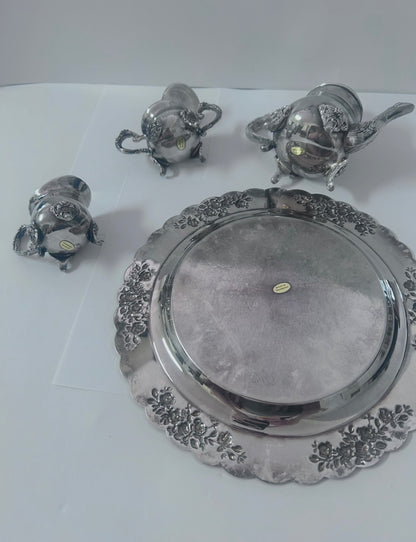 Vintage silver-plated small/ miniature tea and coffee service set