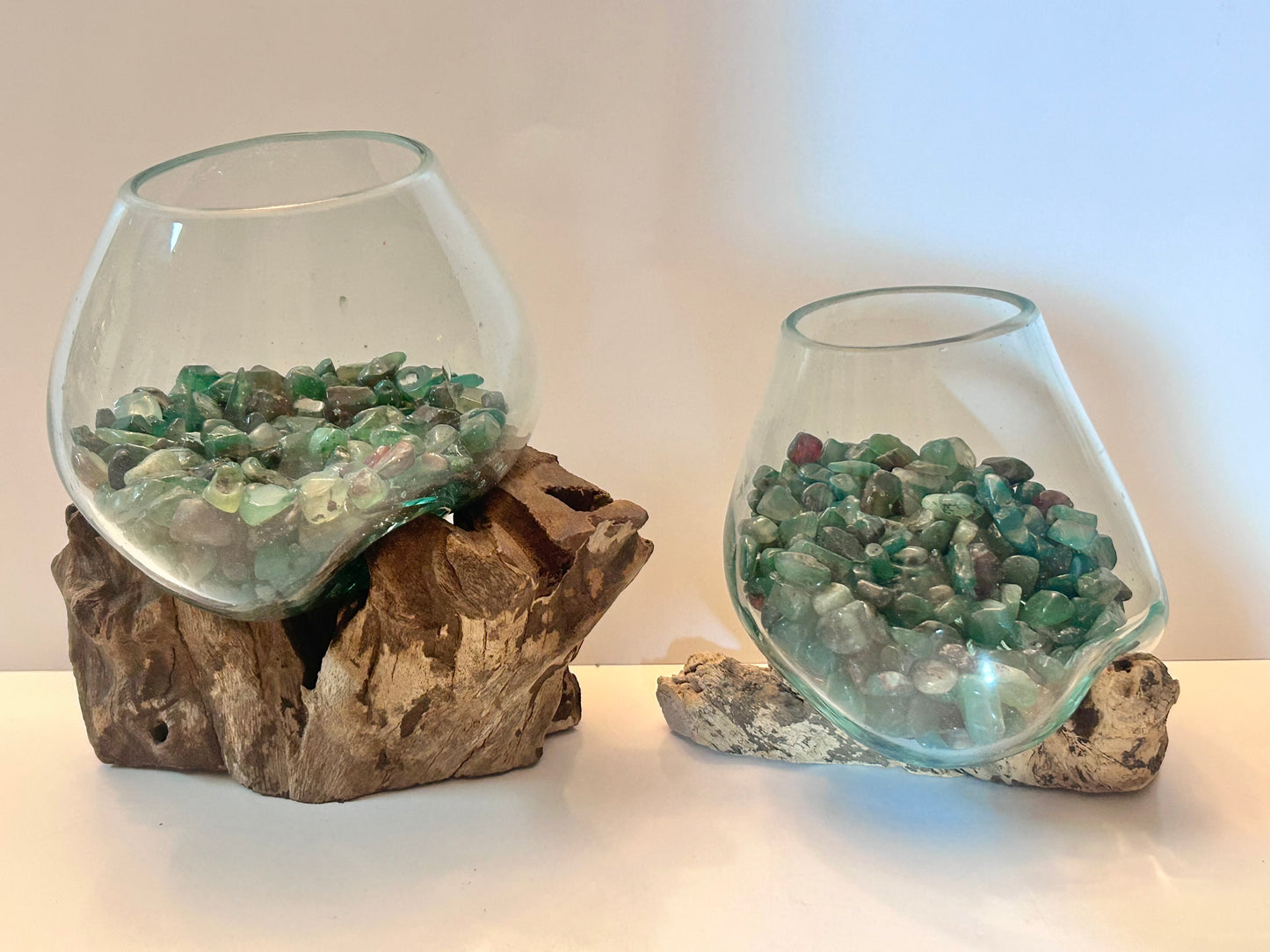 Coastal Chic Driftwood Centerpiece Candleholder Mystic & Driftwood Terrarium (3-Piece)