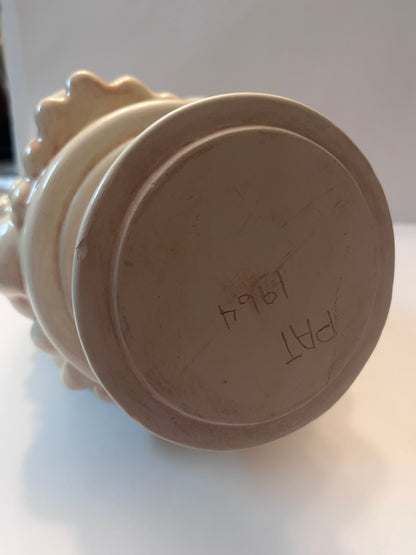 Vintage (16”) Fruit Topiary Centerpiece, White on Pedestal Base, 1964