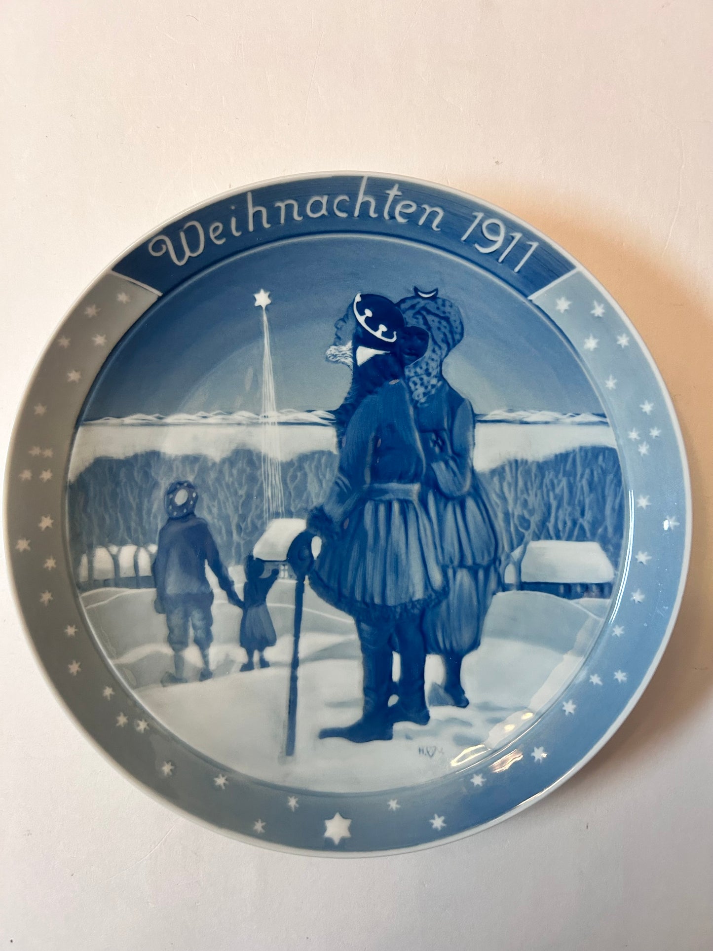 Rare 1911 Rosenthal "Weihnachten" (Christmas) Collector's Plate by Heinrich Vogeler