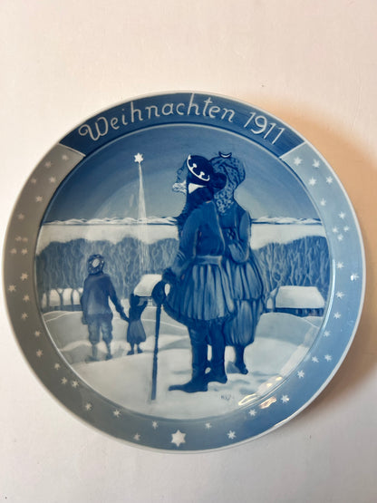 Rare 1911 Rosenthal "Weihnachten" (Christmas) Collector's Plate by Heinrich Vogeler