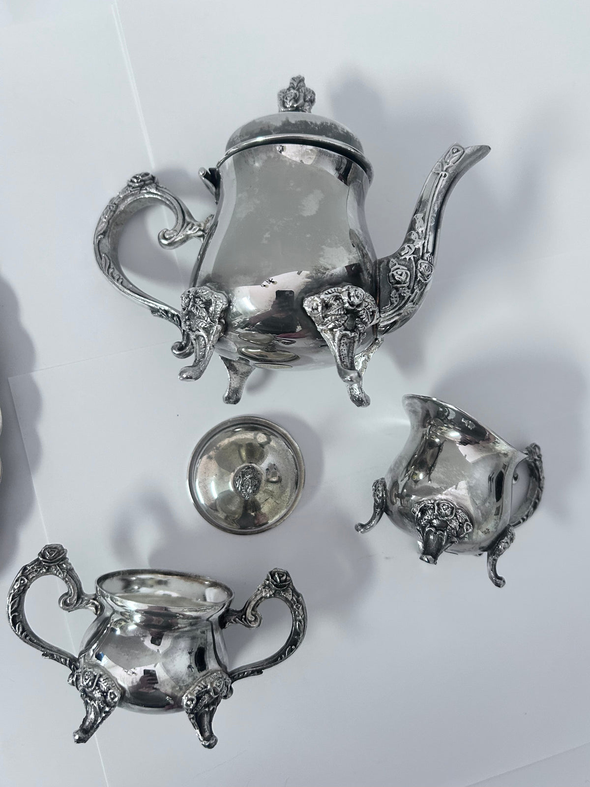 Vintage silver-plated small/ miniature tea and coffee service set