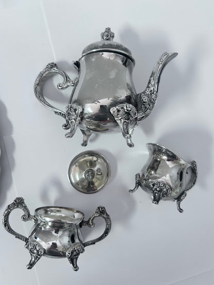 Vintage silver-plated small/ miniature tea and coffee service set