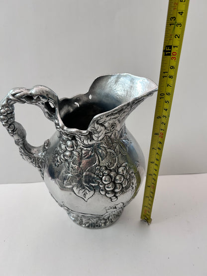 Vintage Arthur Court Grape Pattern Aluminum Pitcher (1996)
