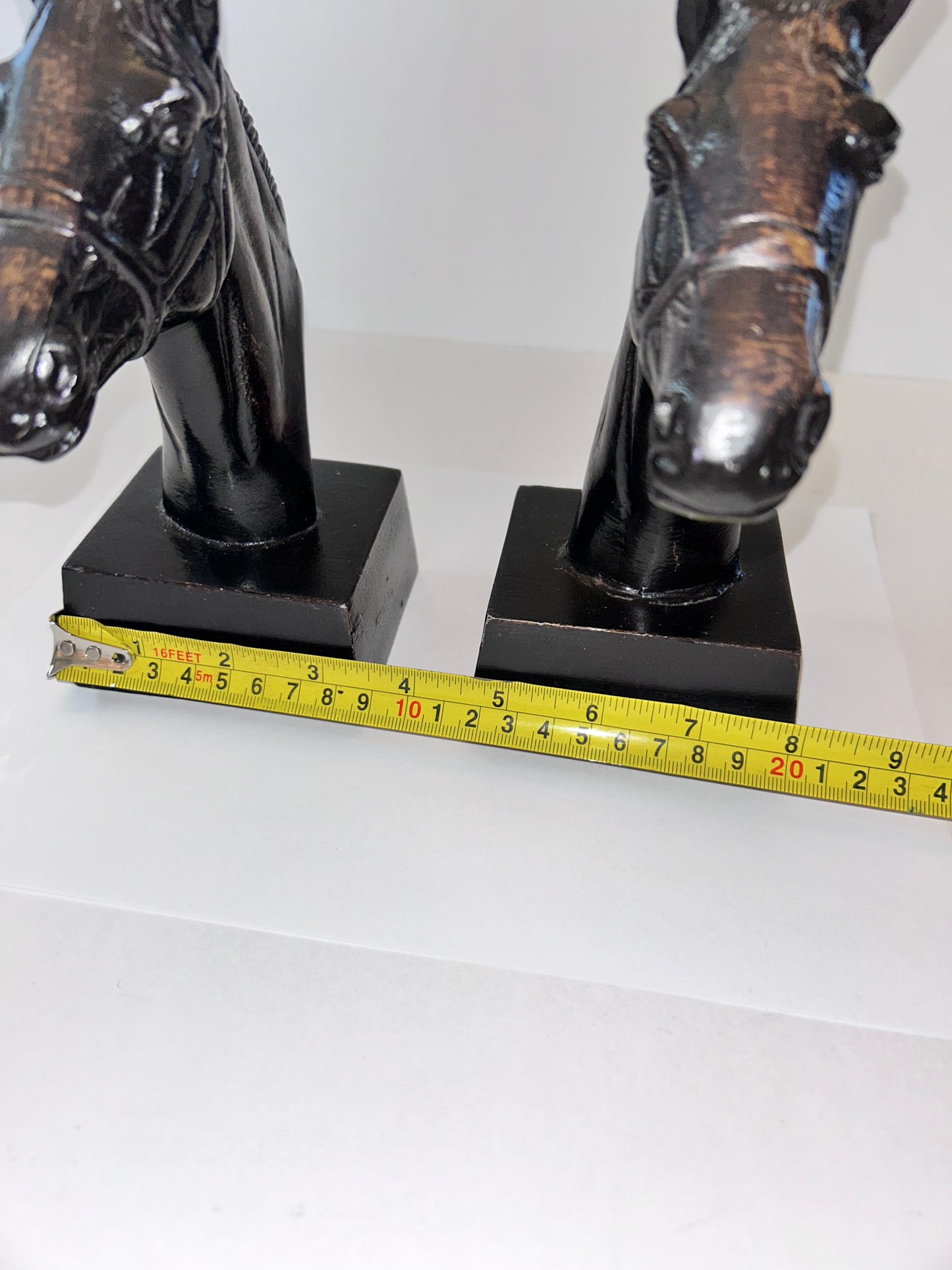 Vintage Mid-Century Cast Iron Horse Head Bookends- Heavy Equestrian Decor- Pair