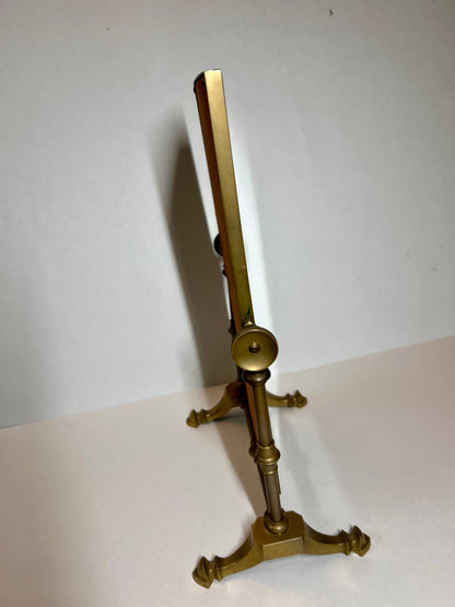 Vintage / Antique Solid Brass Tabletop Vanity Mirror - Swivel / Tilting Dresser Mirror