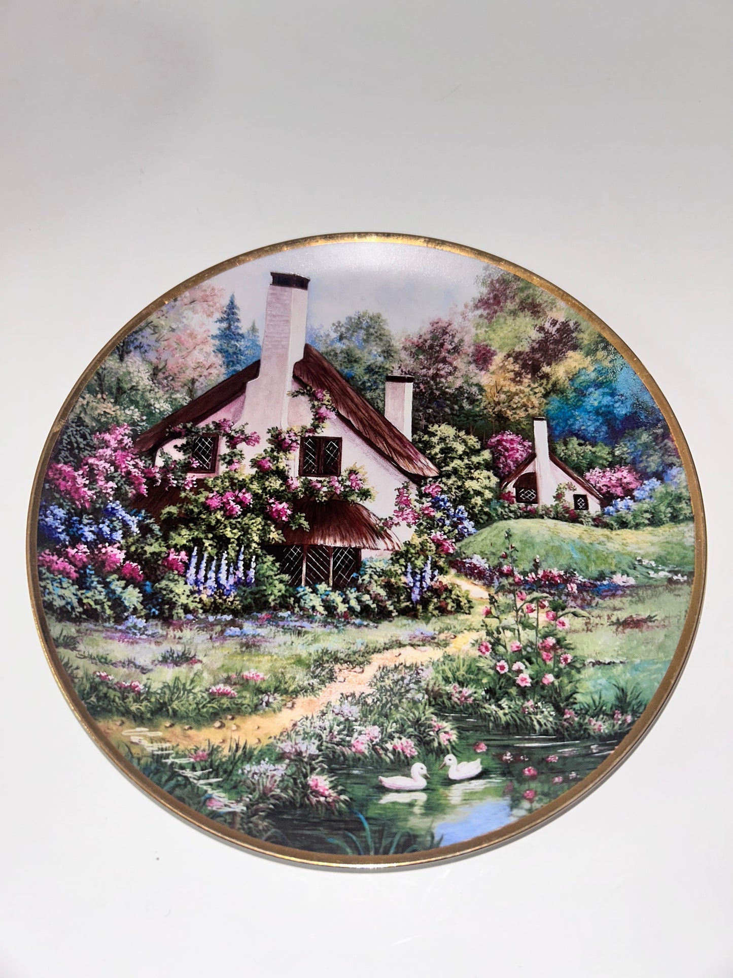 Thomas Kinkade & Violet Schwenig Collector Plate Set (4) - Bradford & Franklin Mint