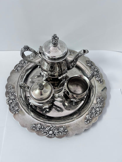 Vintage silver-plated small/ miniature tea and coffee service set