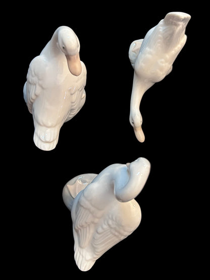 NAO by Lladró Porcelain Trio of Geese Figurine Set Hand Made in
Spain