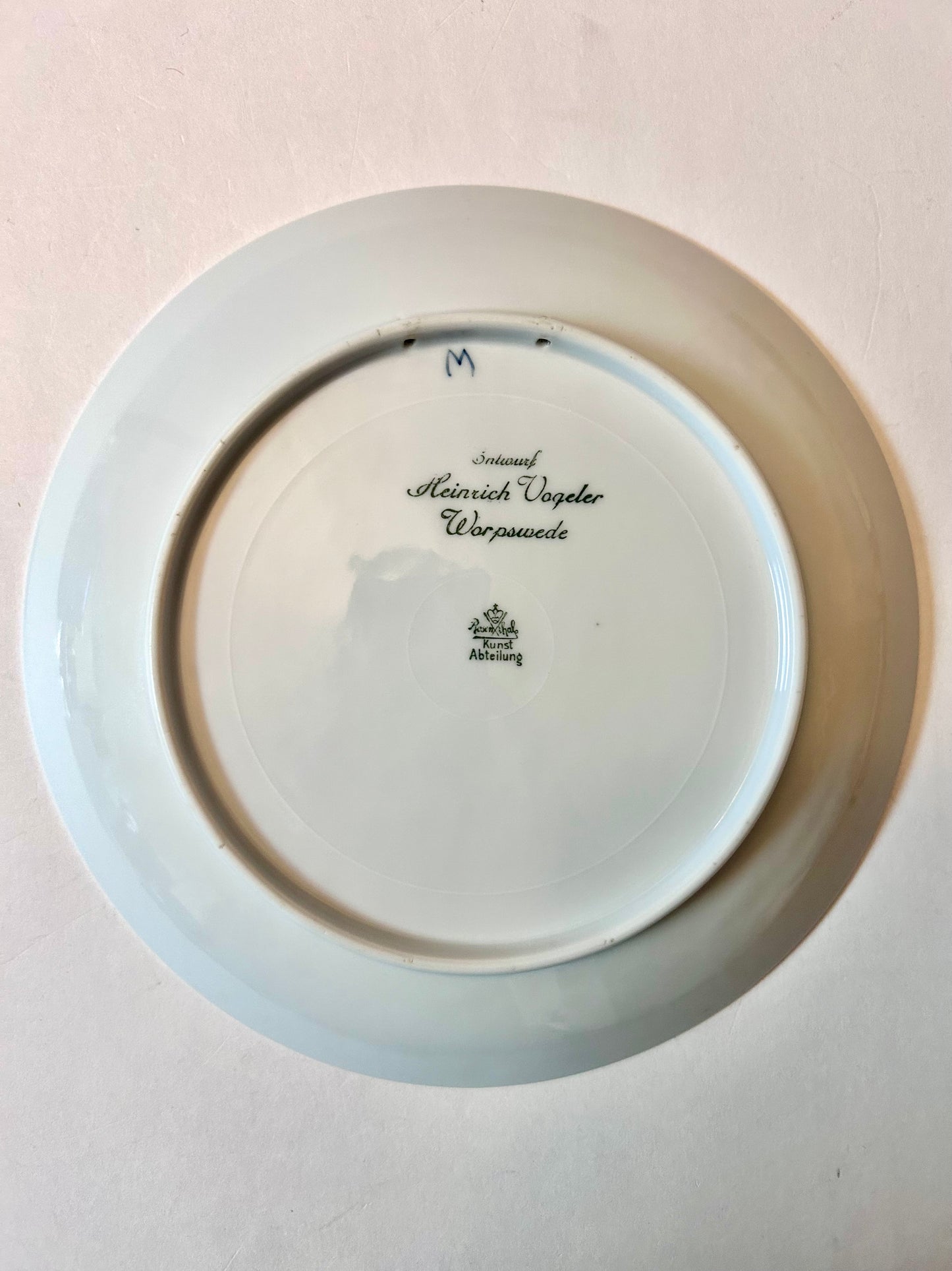 Rare 1911 Rosenthal "Weihnachten" (Christmas) Collector's Plate by Heinrich Vogeler