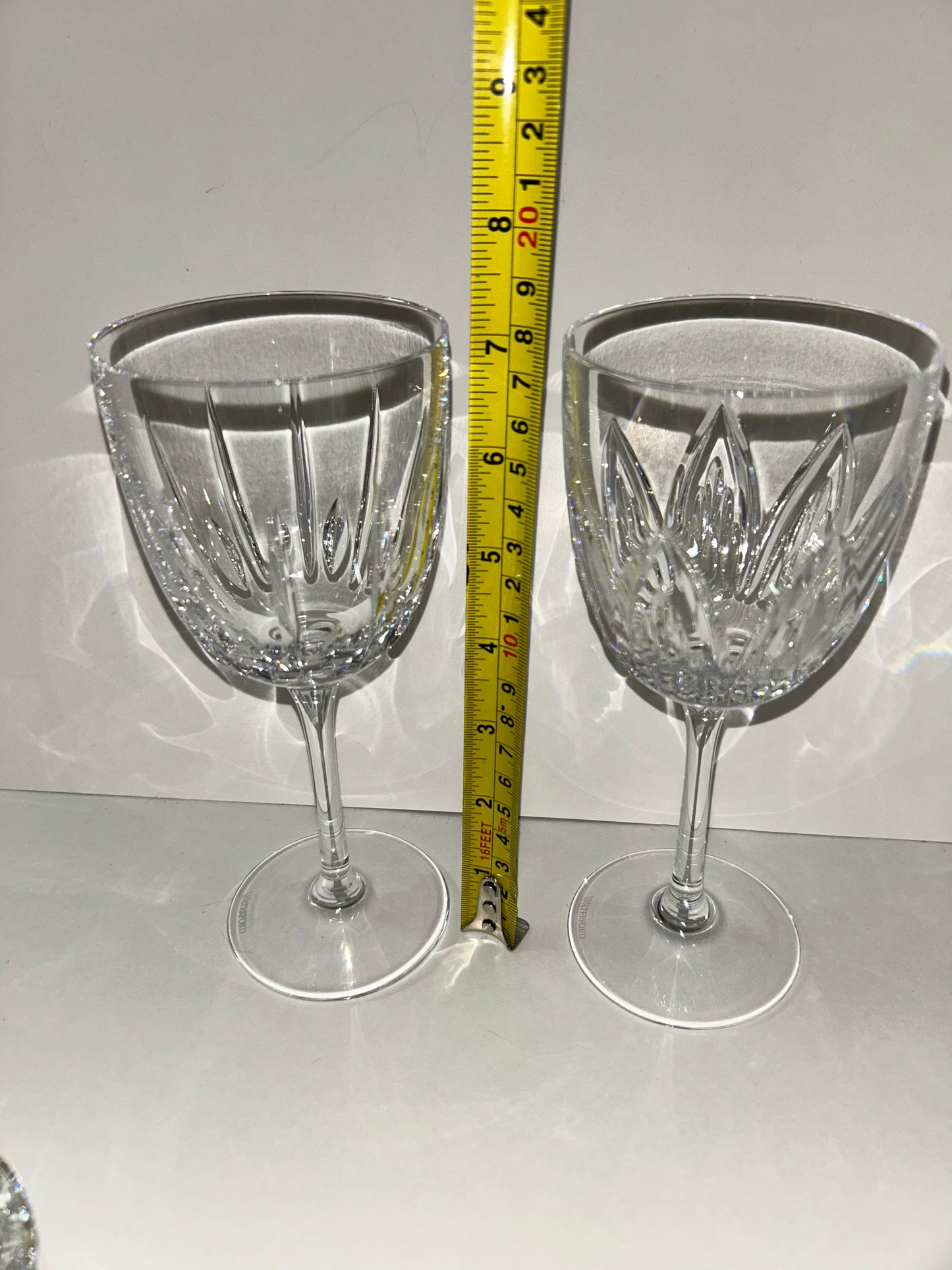 Waterford Marked “For Him For Her" Mismatch Glasses & Candle Holder (Set of 3)