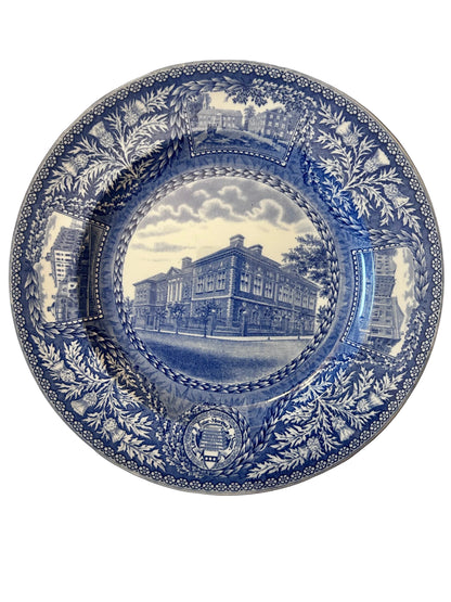12pc Set Vintage 1929 Wedgwood England University of Pennsylvania Transferware Blue Plates