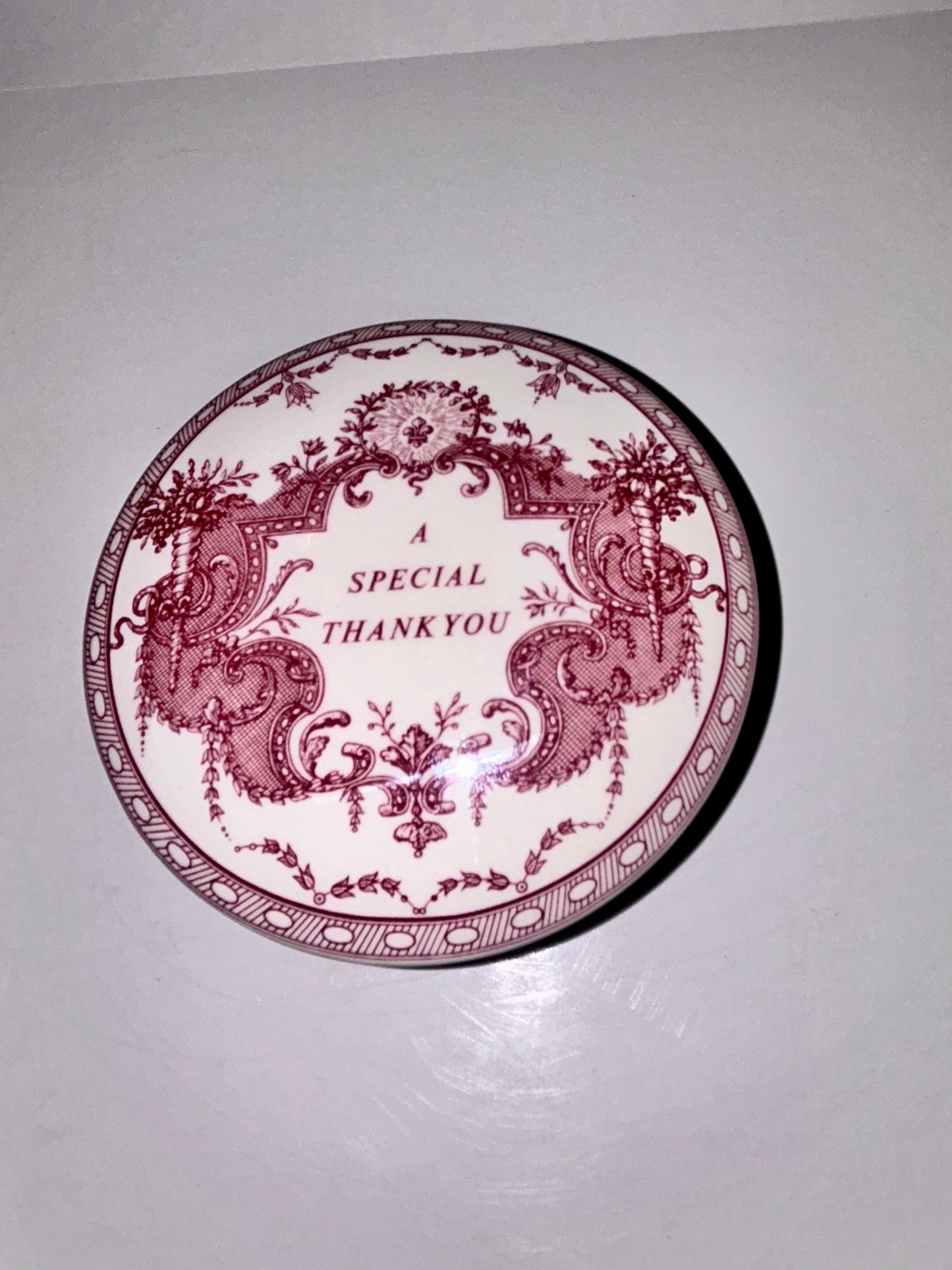 Vintage Spode "Mementos" A Special Thank You Lidded Trinket Box - Made in England