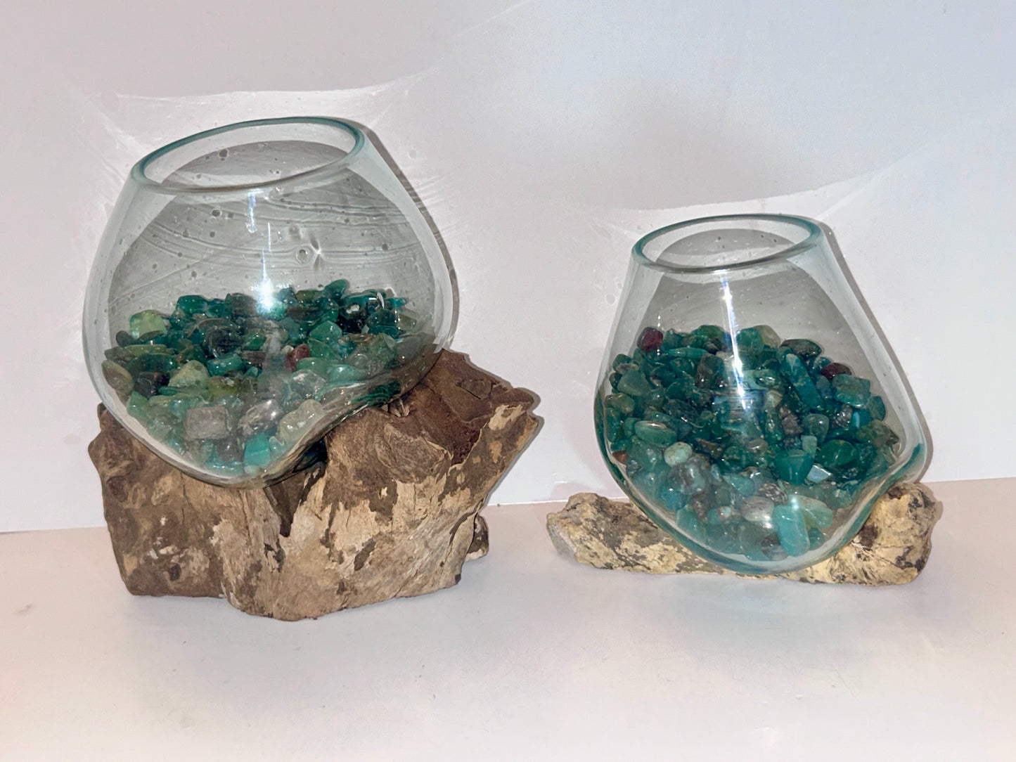 Coastal Chic Driftwood Centerpiece Candleholder Mystic & Driftwood Terrarium (3-Piece)