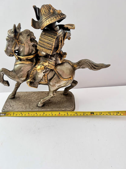 Antique/Vintage Japanese
Samurai Warrior on Horseback
Okimono Statue (2 pieces)
