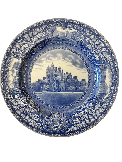12pc Set Vintage 1929 Wedgwood England University of Pennsylvania Transferware Blue Plates