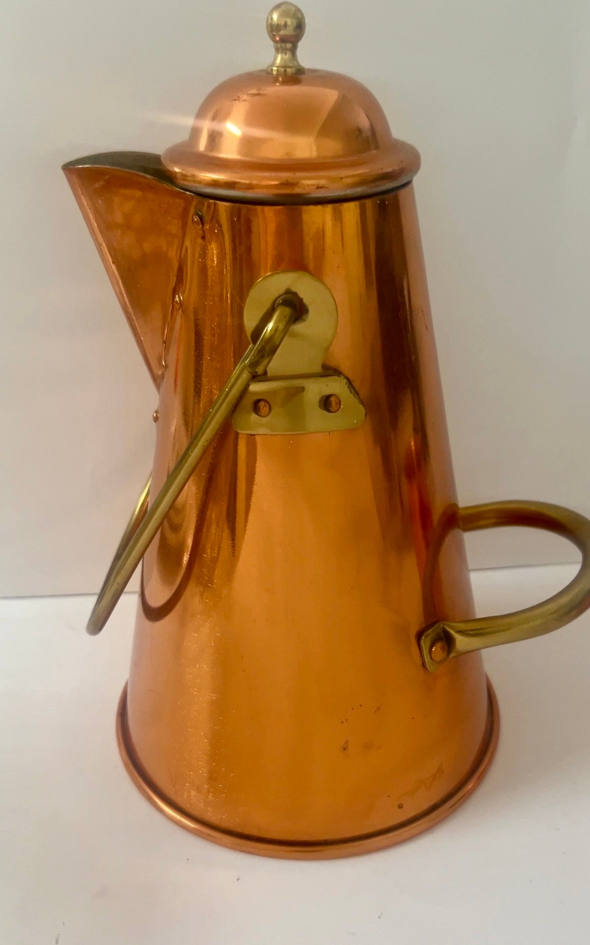 Vintage Taurus Portugal Copper Kettle & C&G USA Pitcher/ Cup Set