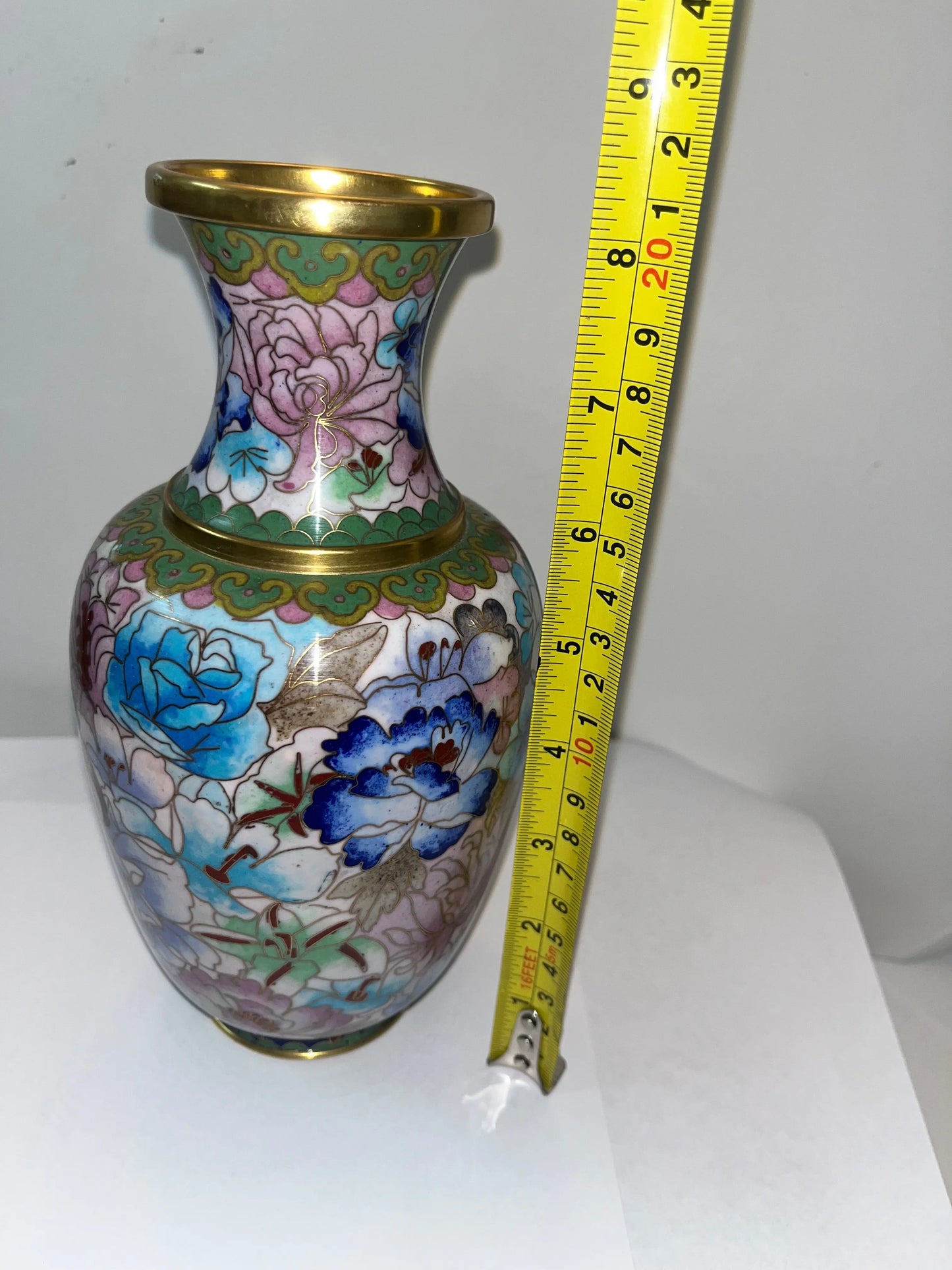 Vintage Chinese Cloisonné Vase 4 Set 