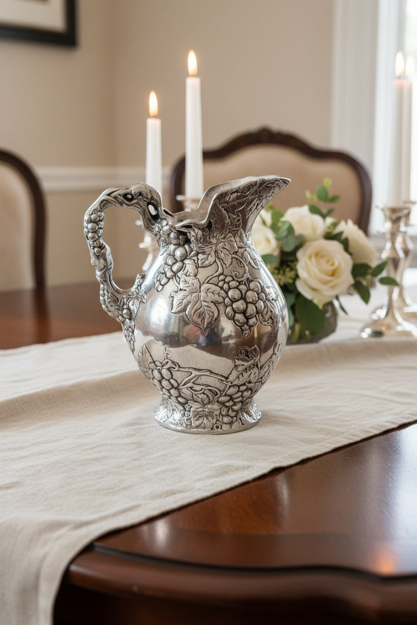 Vintage Arthur Court Grape Pattern Aluminum Pitcher (1996)