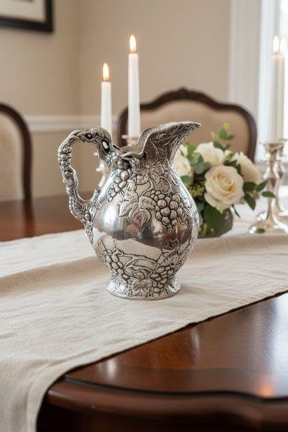Vintage Arthur Court Grape Pattern Aluminum Pitcher (1996)