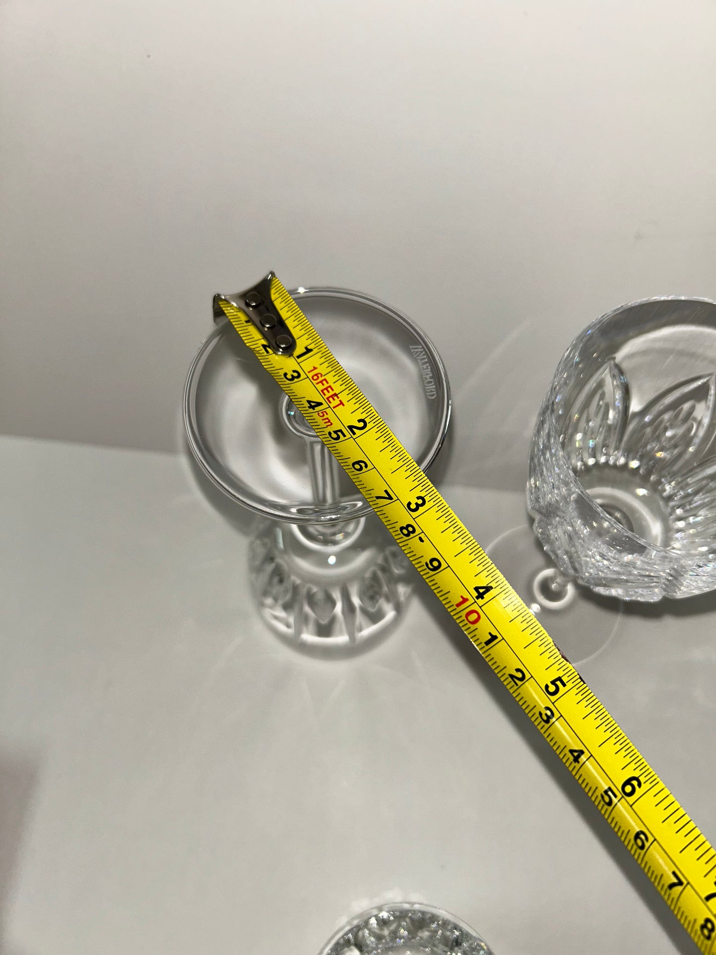 Waterford Marked “For Him For Her" Mismatch Glasses & Candle Holder (Set of 3)
