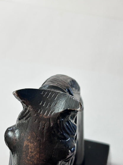 Vintage Mid-Century Cast Iron Horse Head Bookends- Heavy Equestrian Decor- Pair