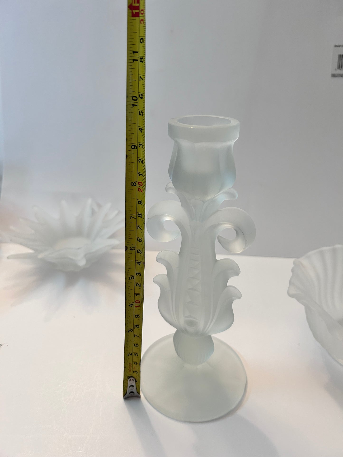 Vintage EAPG SATIN FROSTED Glass LOT |Moon & Star Compote/Candy Dish, Tall Candle Holder, Basket | Milk Glass (Set of 4)